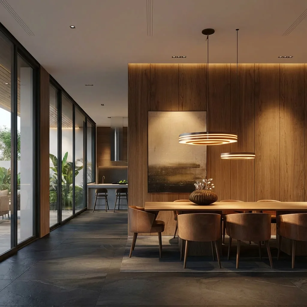 Modern dining room lighting by Buzz Electrical